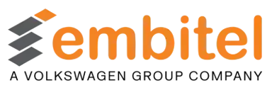 Embitel, a Volkswagen Group company, logo